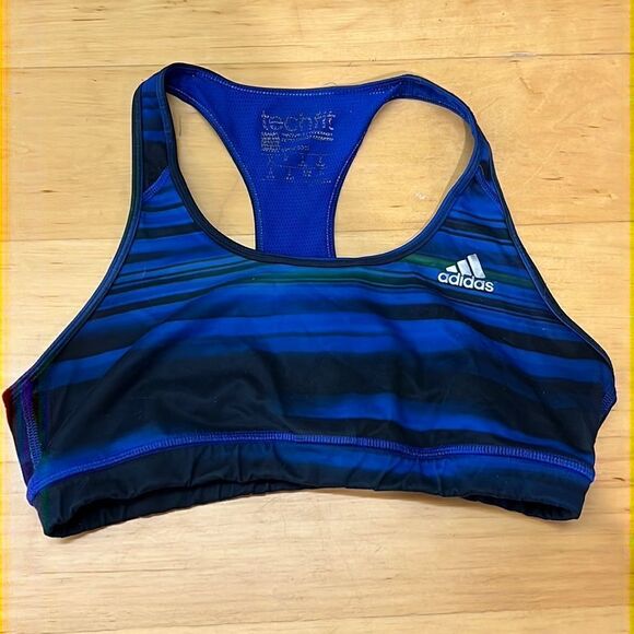 Adidas Blue Sports Bra - Size Medium - Picture 1 of 11